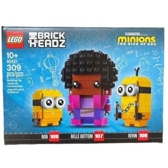 Lego 40421 Brick Headz Minions Bob Kevin Belle Bottom 309 Pcs Retired New Gift - Picture 1 of 8